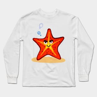 Star Watercolor Sea Long Sleeve T-Shirt